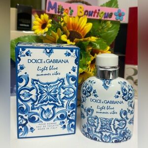 🆕DOLCE & GABBANA Light Blue Summer Vibes EDT, 125ml / 4.2 Fl oz New Men 💯Auth🔥